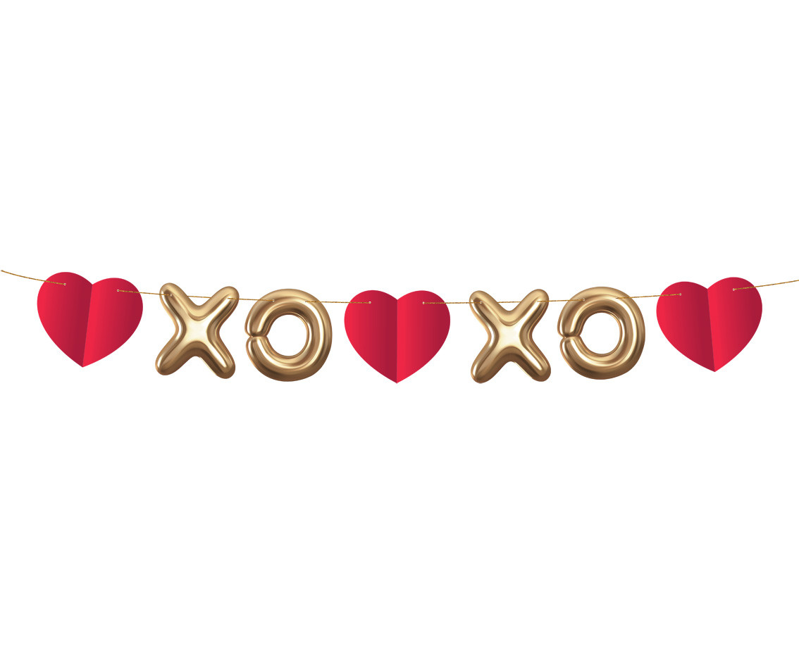 Paper garland XoXo, 200 cm EOL
