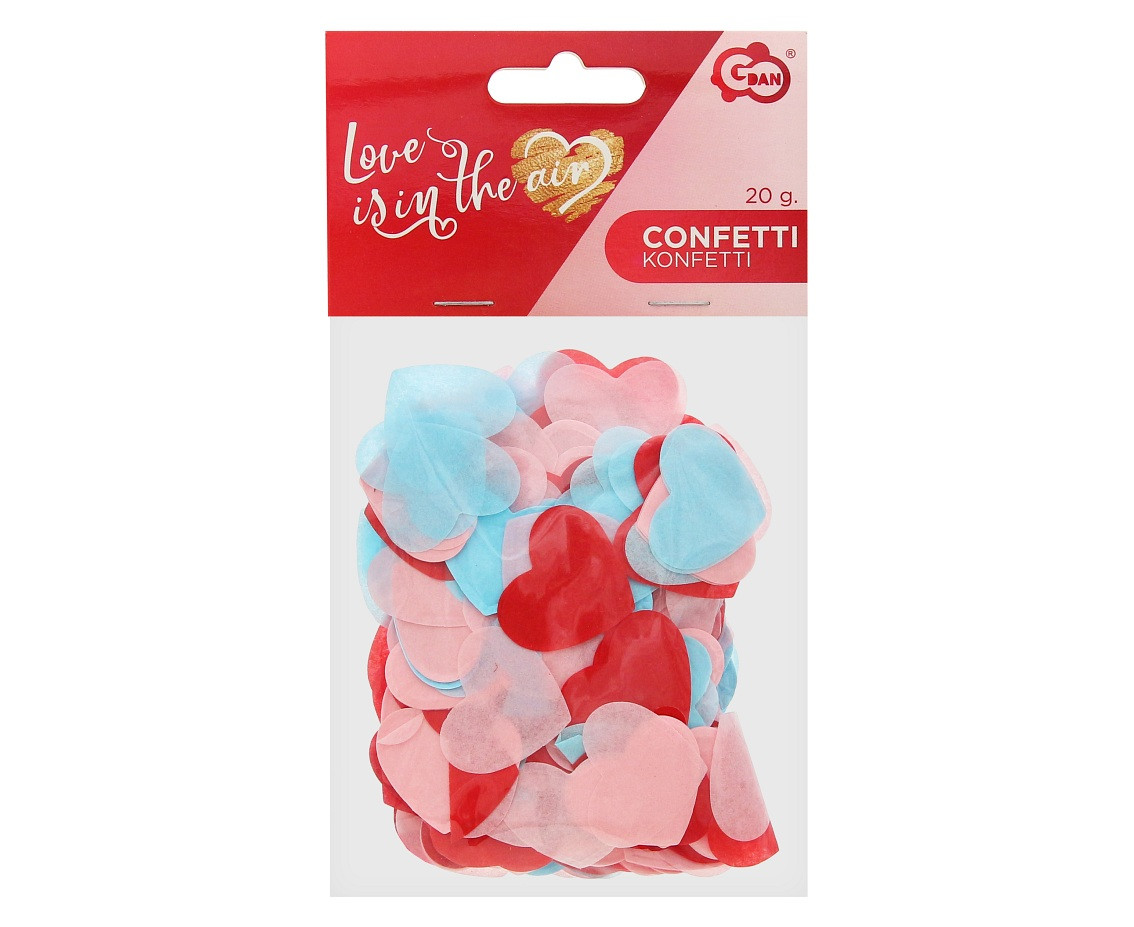 Paper tissue confetti Love is in the air, eco-friendly, mix, 20g.