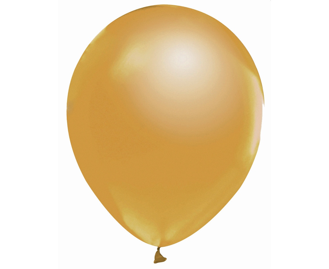 Balloons B&C 12", metallic dark gold, 10pcs