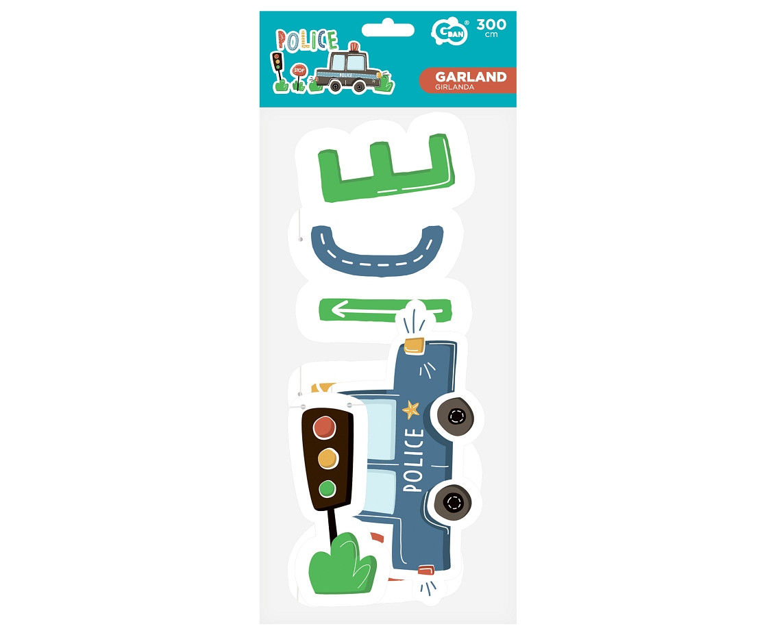 Paper garland Police, 300 cm EOL