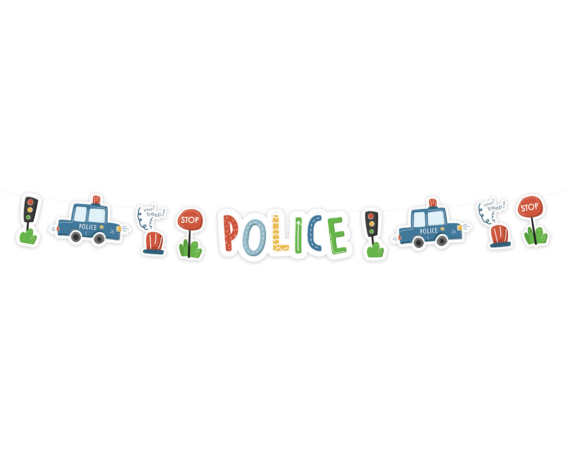 Paper garland Police, 300 cm EOL