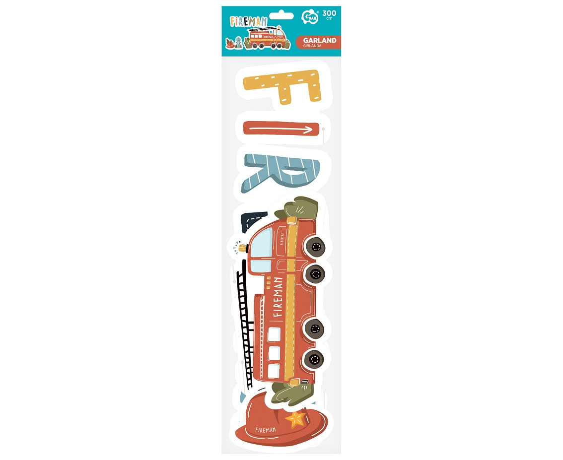 Paper garland Fireman, 300 cm EOL