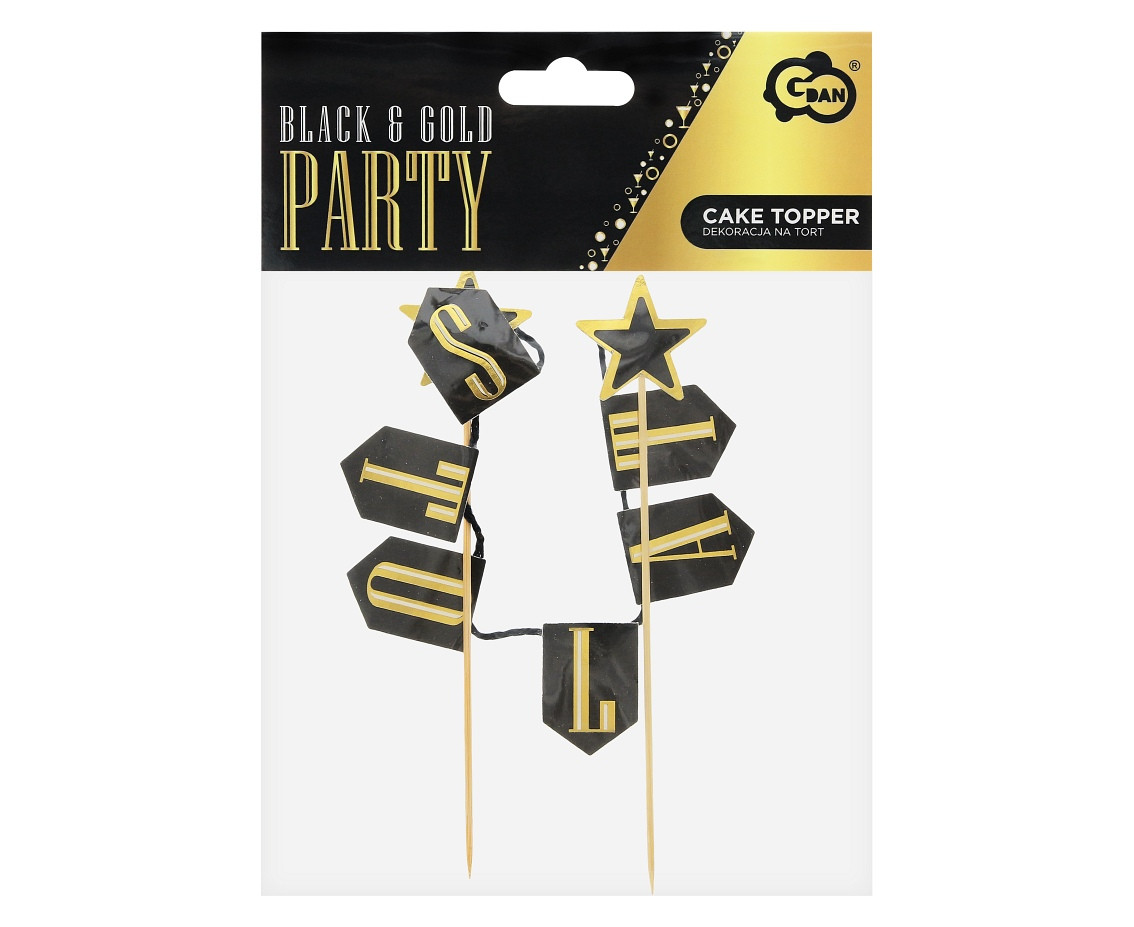 Cake topper B&G Party - Sto Lat, flags