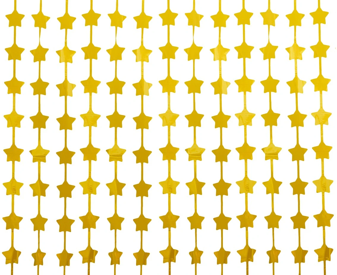 Fringe Deco Curtain B&C Stars, mat gold, 100x200 cm EOL