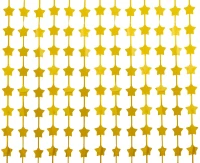 Fringe Deco Curtain B&C Stars, mat gold, 100x200 cm EOL