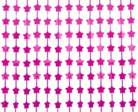 Fringe Deco Curtain B&C Stars, mat magenta, 100x200 cm EOL