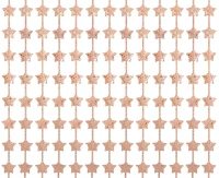Fringe Deco Curtain B&C Stars with overprint, light pink powder, 100x200 cm EOL