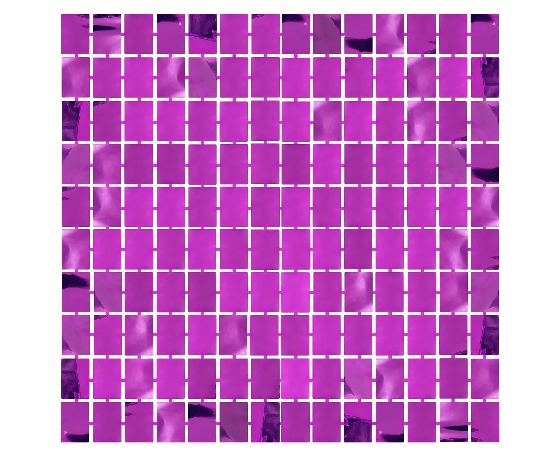 Fringe Deco Curtain B&C Square, metallic purple, 100x200 cm EOL