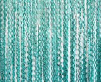Fringe Deco Curtain B&C Swirls - Silver Stars, turquoise, 100 x 200 cm