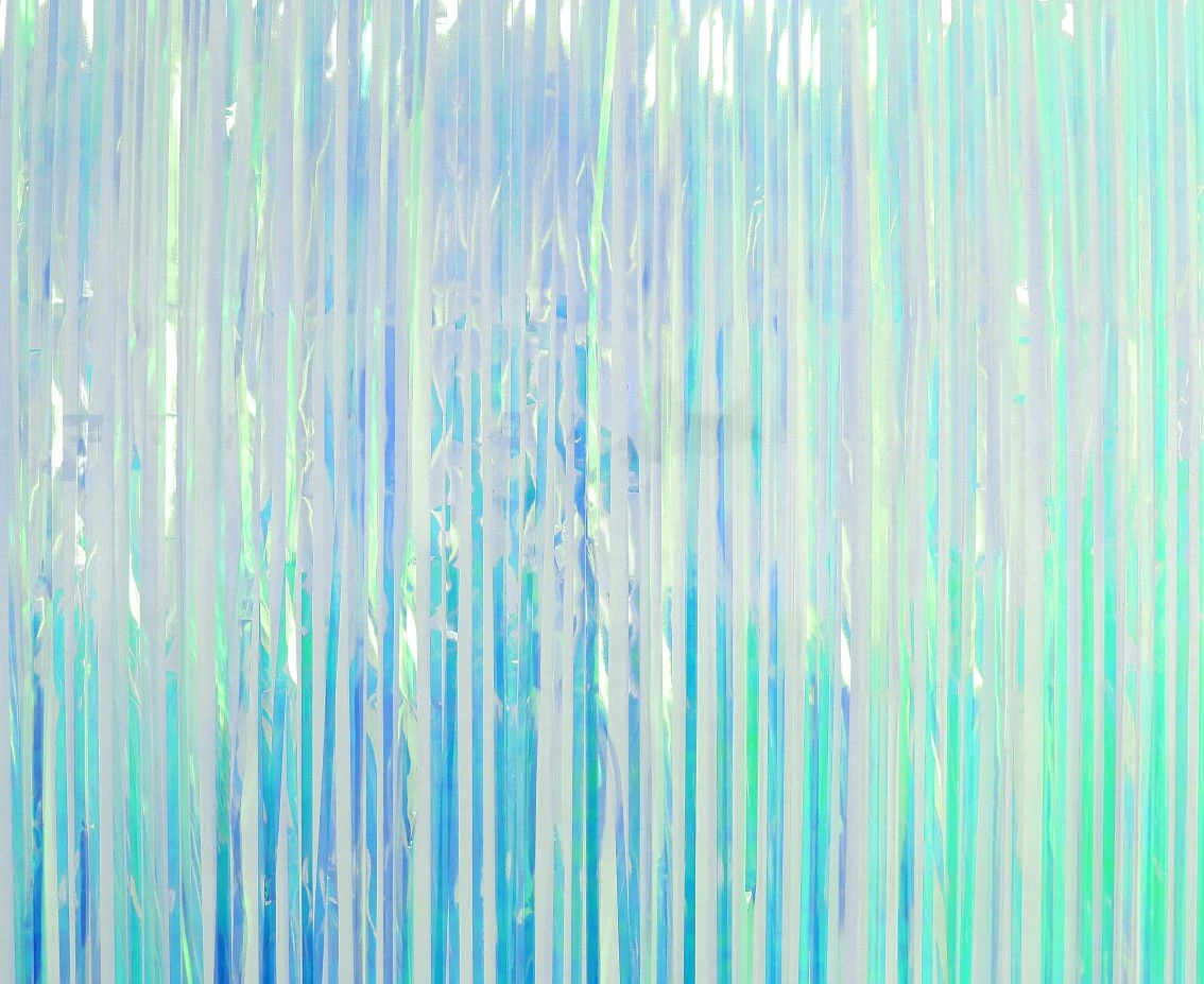 Fringe Deco Curtain Iridescent, blue 100 x 200 cm
