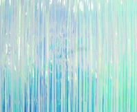 Fringe Deco Curtain Iridescent, blue 100 x 200 cm