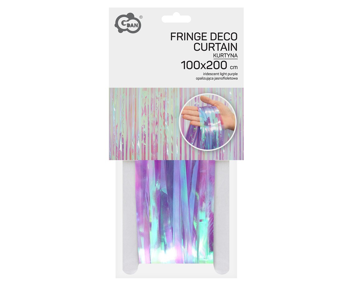 Fringe Deco Curtain Iridescent, light purple, 100x200 cm