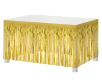 Table edge decoration B&C, tassels, silver, 80x300 cm