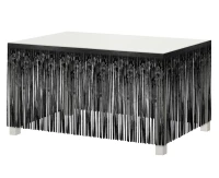 Table edge decoration B&C, tassels, black, 80x300 cm