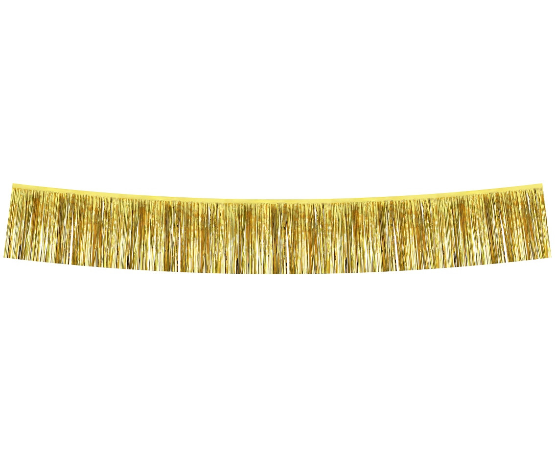 Decorative garland B&C, metallic fringes, gold