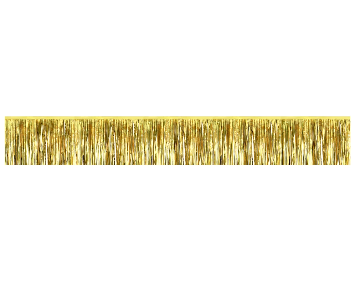 Decorative garland B&C, metallic fringes, gold