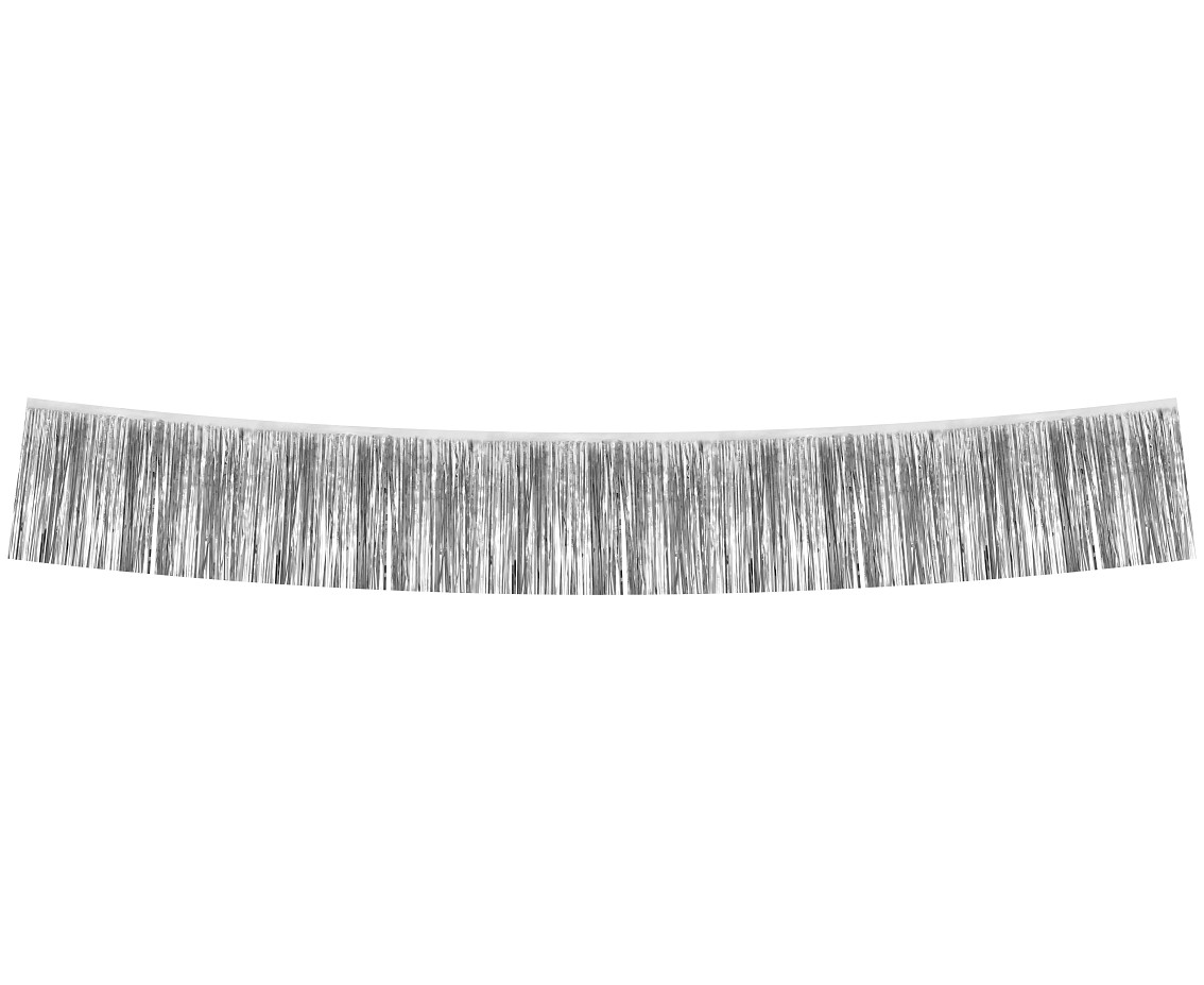Decorative garland B&C, metallic fringes, silver