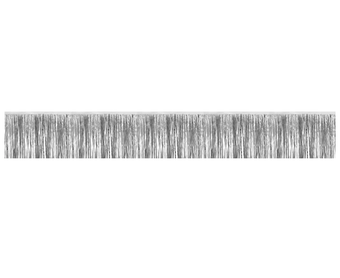 Decorative garland B&C, metallic fringes, silver