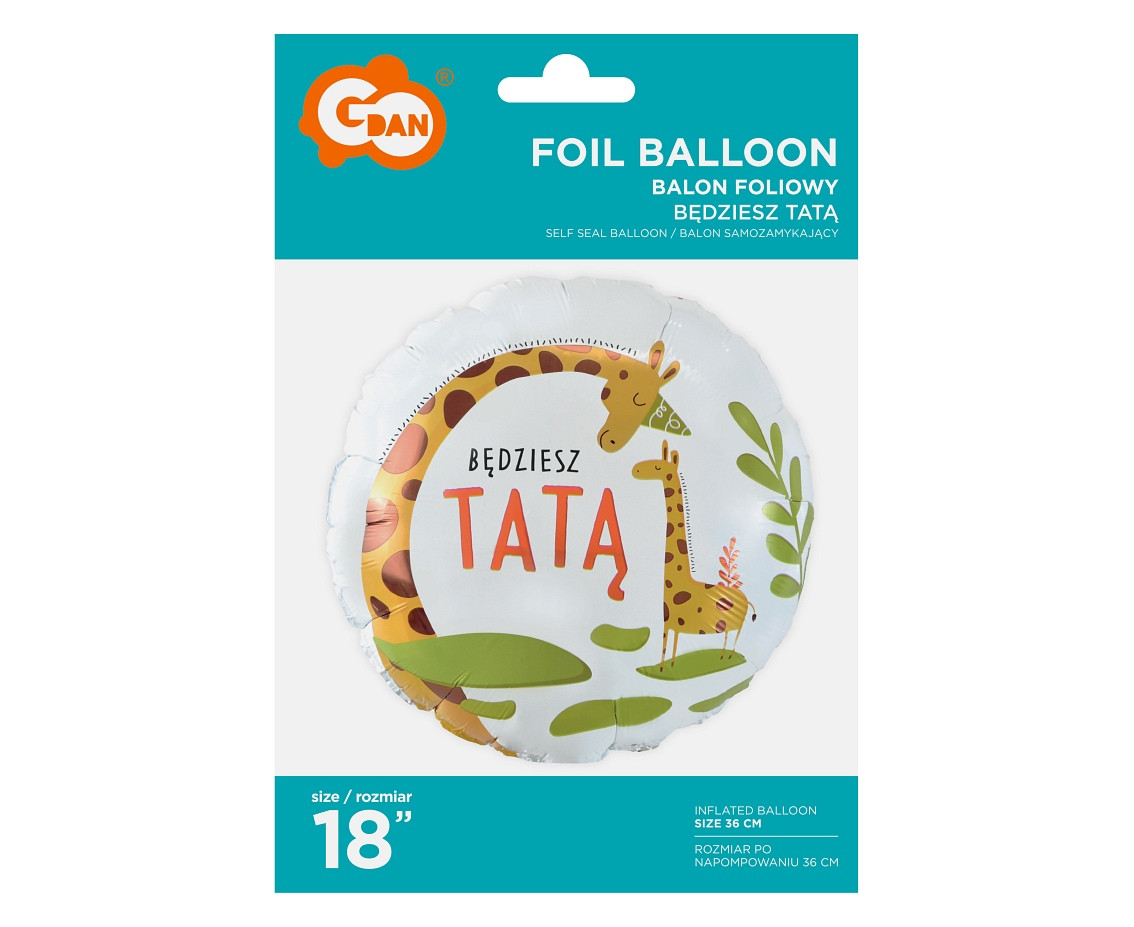 Foil balloon "Będziesz Tatą" 18" EOL