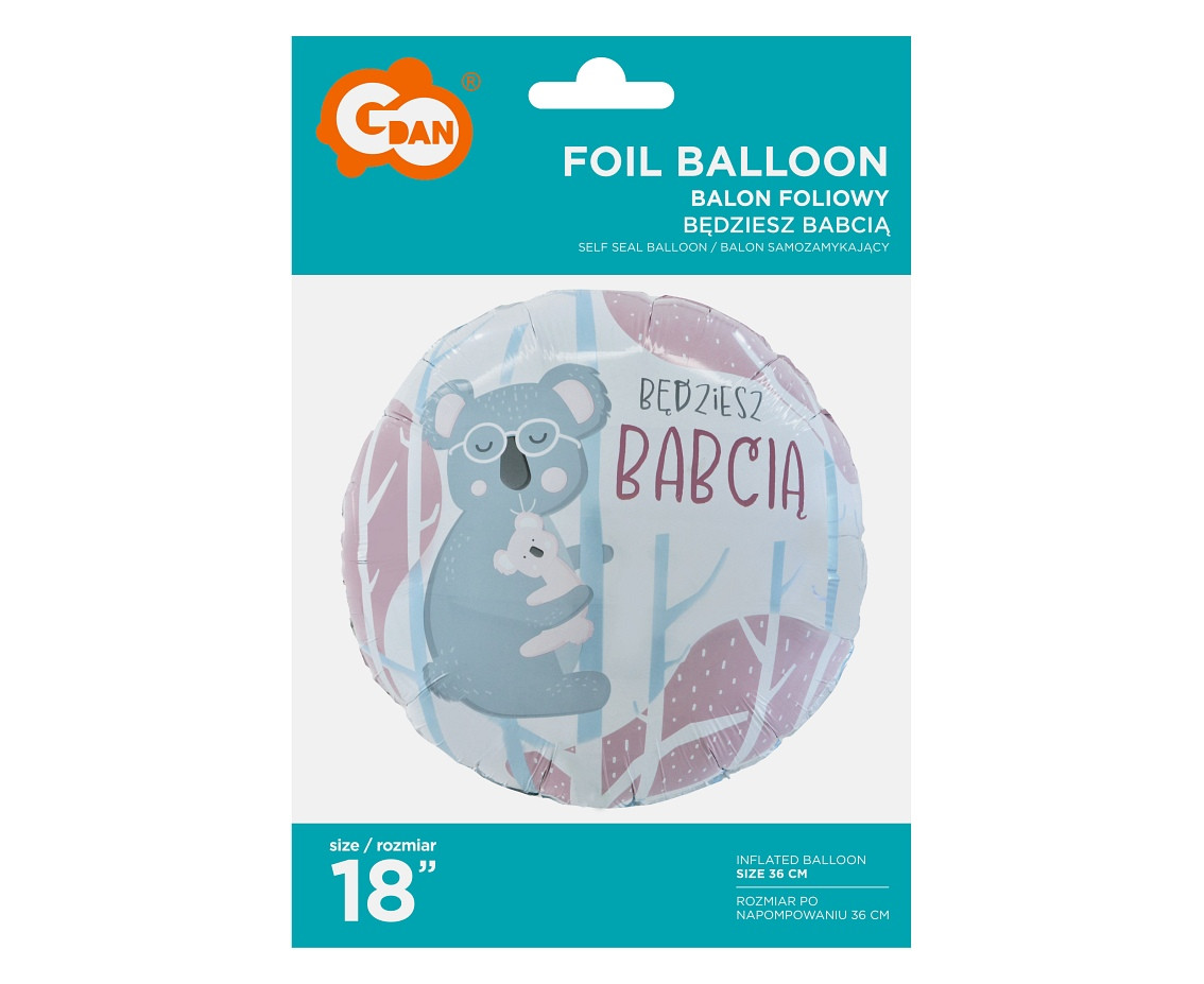 Foil balloon "Będziesz Babcią" 18" EOL