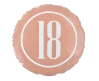 Foil balloon "18" (rose-gold) 18" EOL