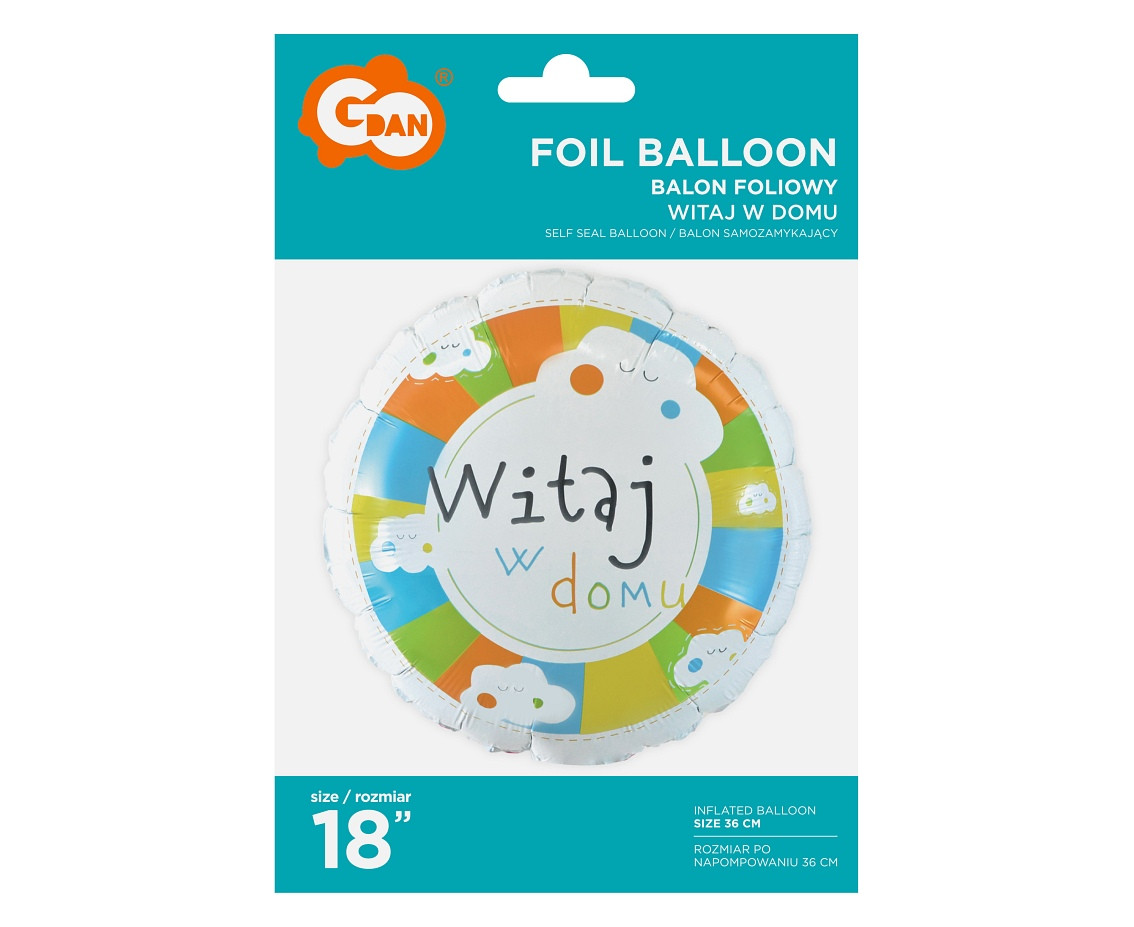 Foil balloon "Witaj w domu" 18"