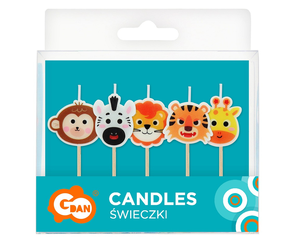 Pick candles Safari, 5 pcs EOL