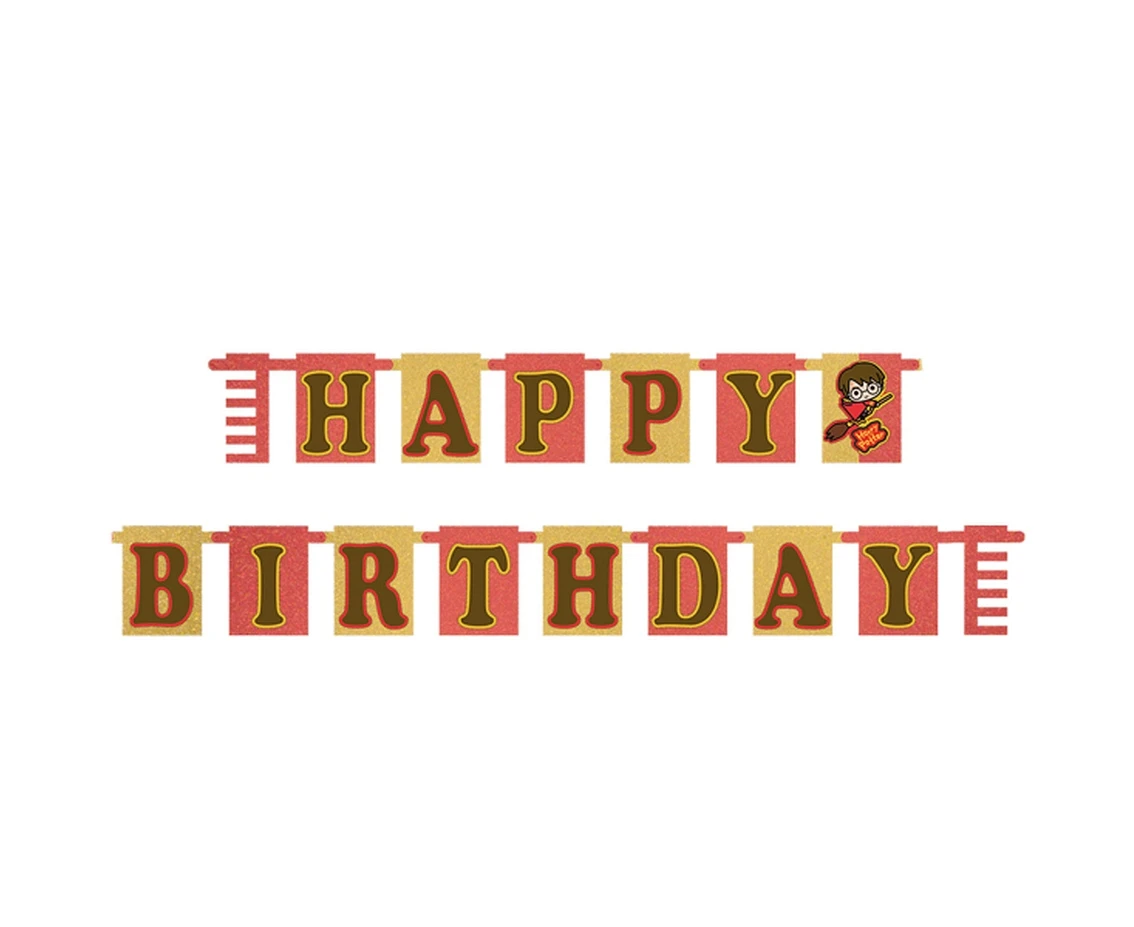 Paper banner Happy Birthday - Harry Potter, size 160 cm EOL