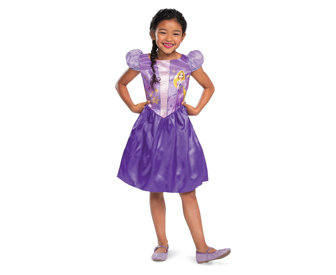 Rapunzel Basic role-play costume - Tangled Princess (licensed), size M (7-8 yrs) EOL