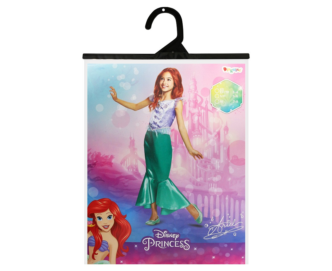 Ariel Classic role-play costume -The Little Mermaid Princess (licensed), size M (7-8 yrs) EOL