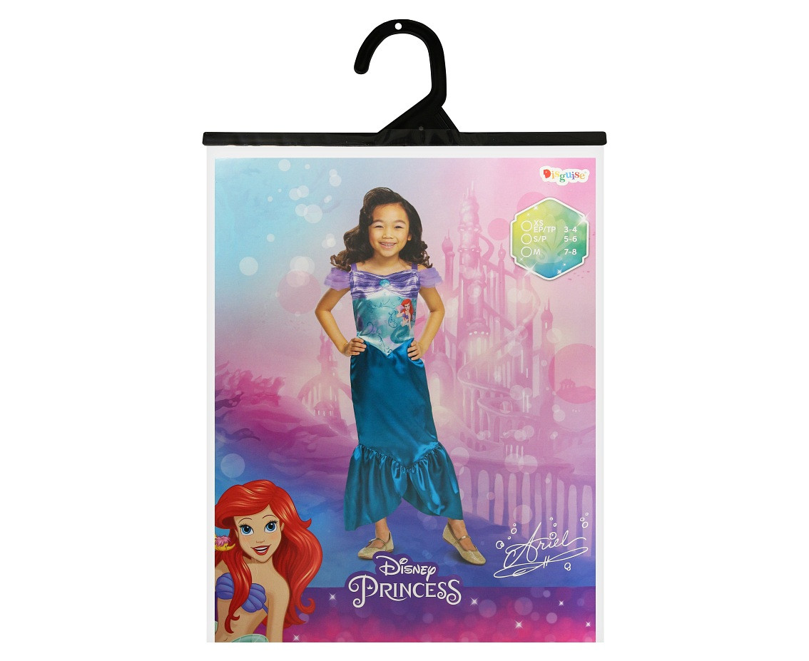 Ariel Basic role-play costume -The Little Mermaid Princess (licensed), size M (7-8 yrs)