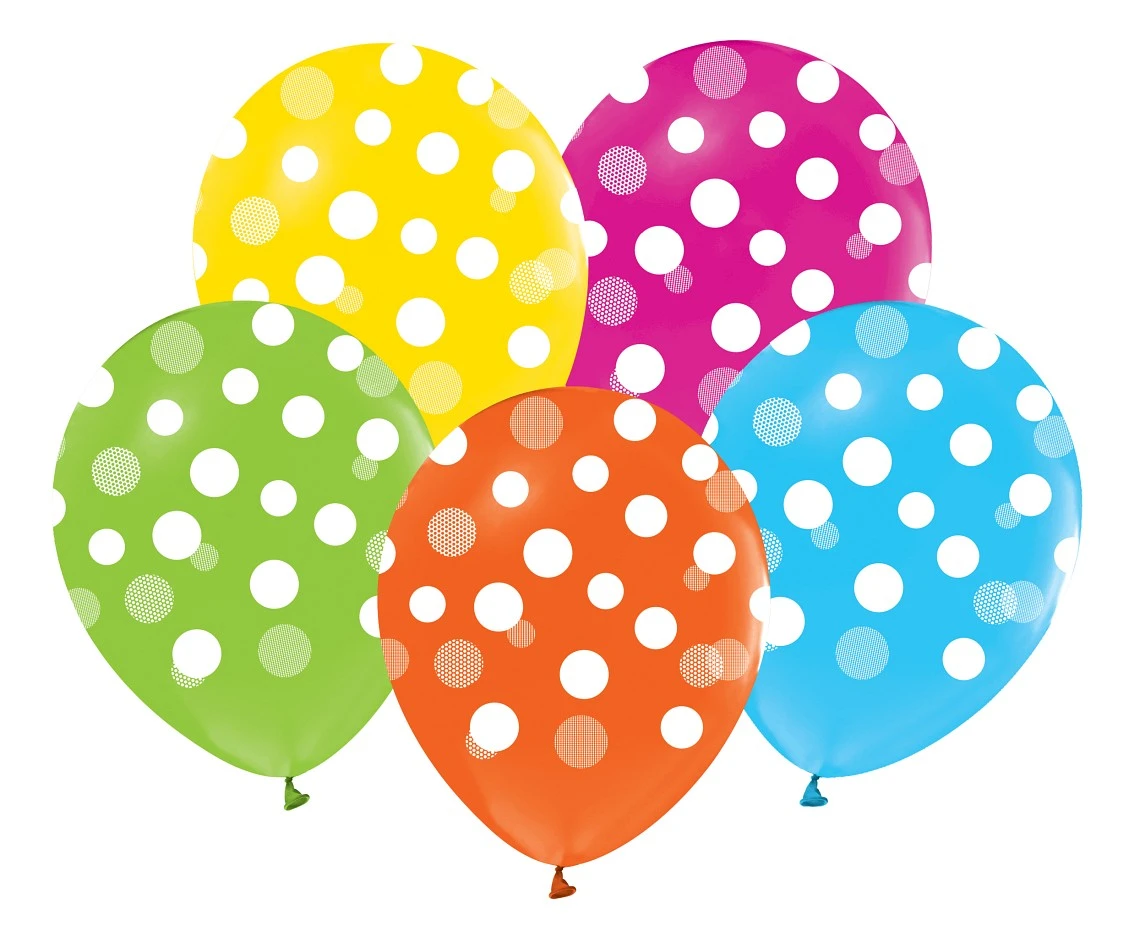 Balloons Small polka dots, 12"/ 5 pcs.