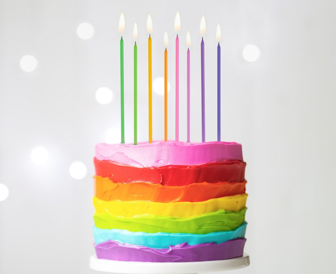 Candles, pastel mix, 14 cm, 8 pcs