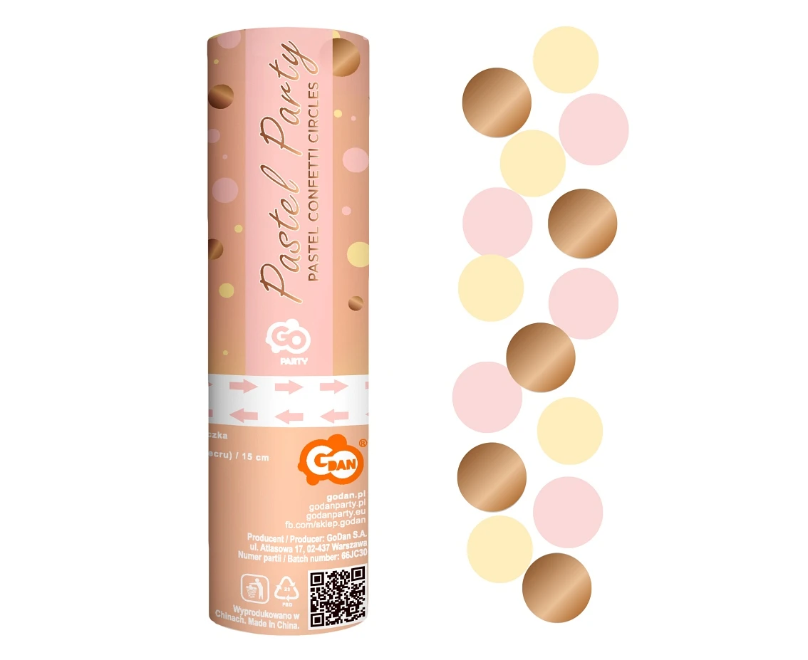 Confetti Cannon Circles (pink, rose-gold, ecru) / 15 cm EOL