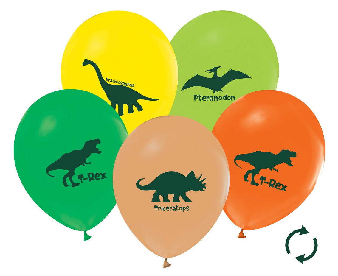 Balloons Dinosaurs, 12" / 5 pcs.