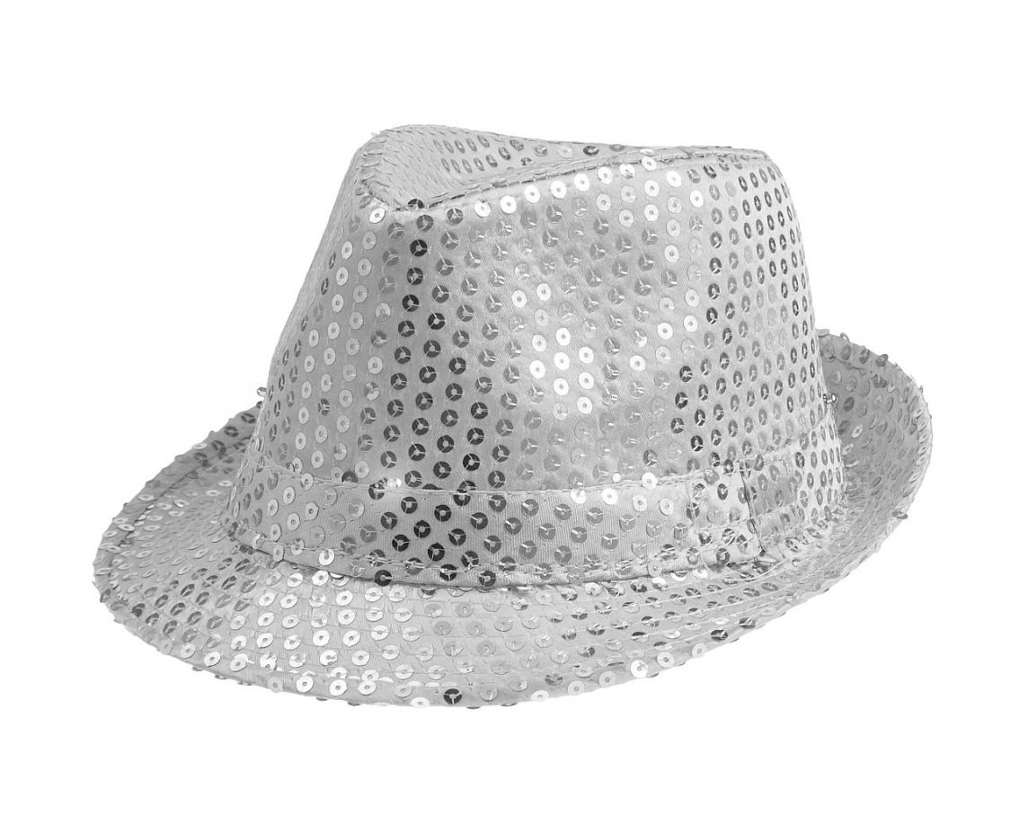 Hat, sequins, silver
