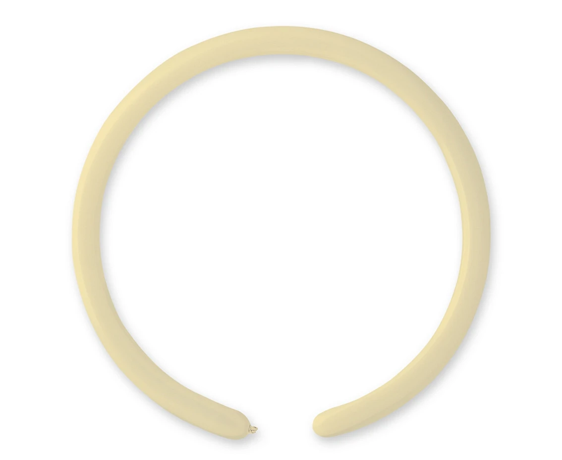 Balloons Gemar, modelling balloon type 160, ivory macaron, 100pcs