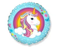 Foil balloon 18" FX - Unicorn, packed EOL
