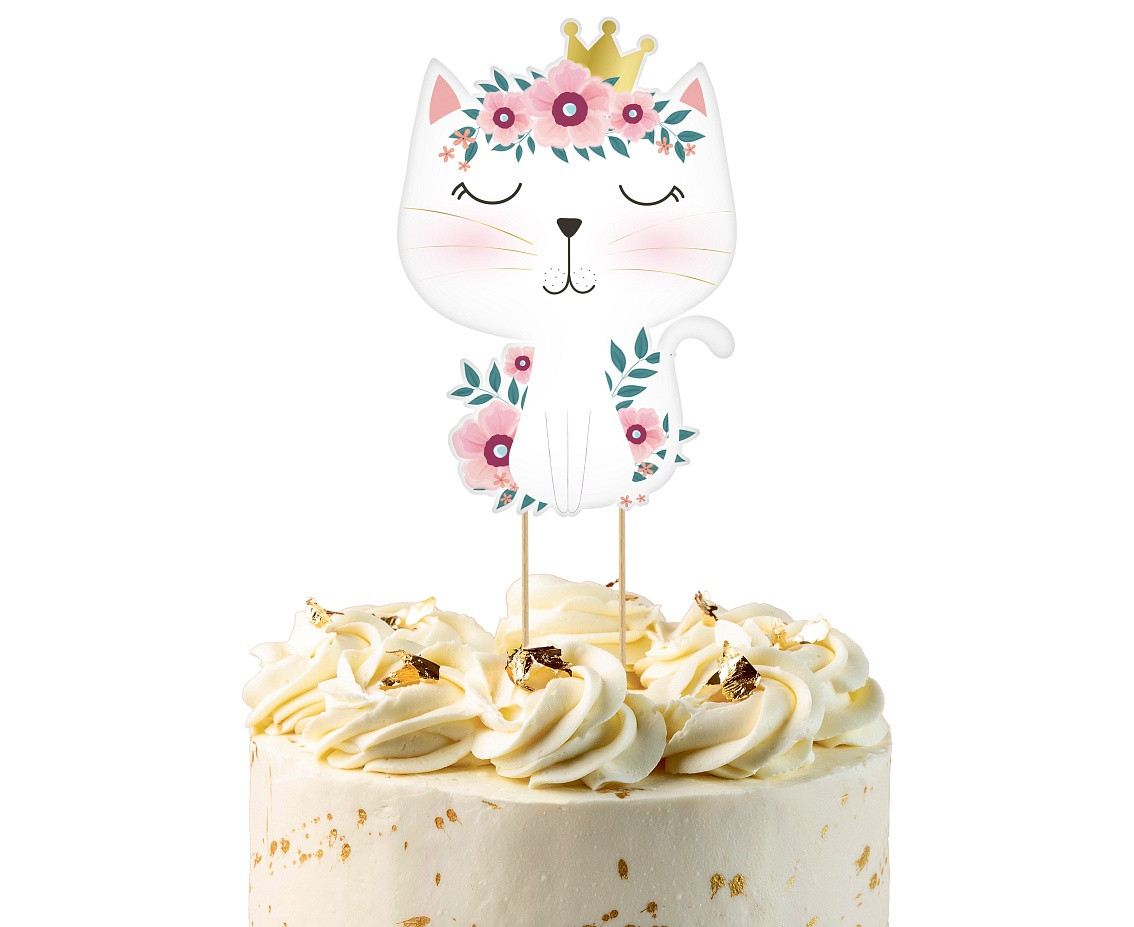Cake topper Cat, 26x10cm