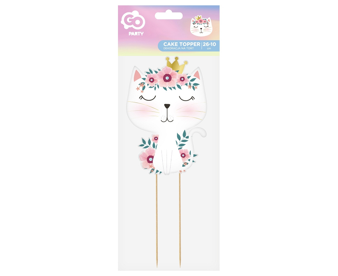 Cake topper Cat, 26x10cm