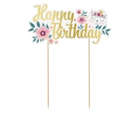 Cake topper Cat - Happy Birthday, 15x19cm