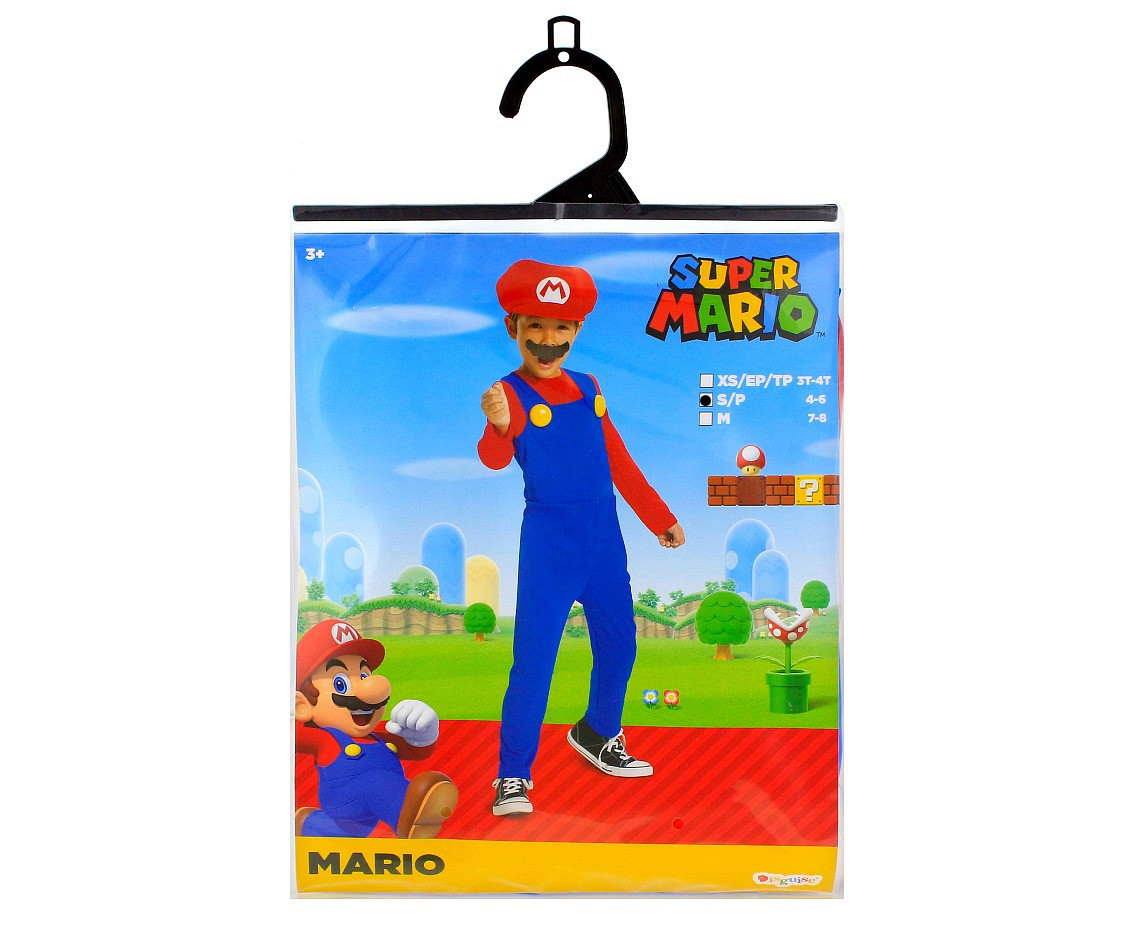 Super Mario Fancy role-play costume Nintendo (licensed), size S (4-6 yrs)