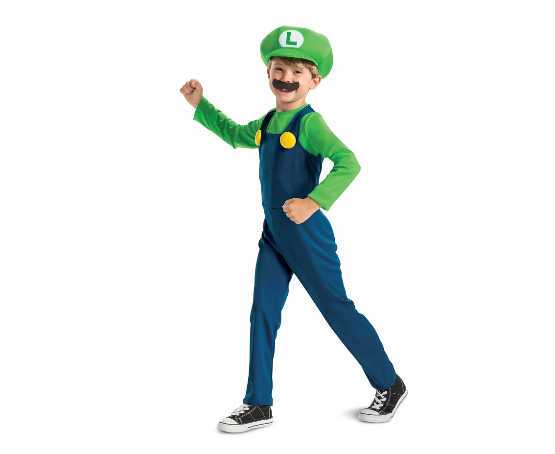 Luigi Fancy role-play costume - Nintendo (licensed), size M (7-8 yrs)