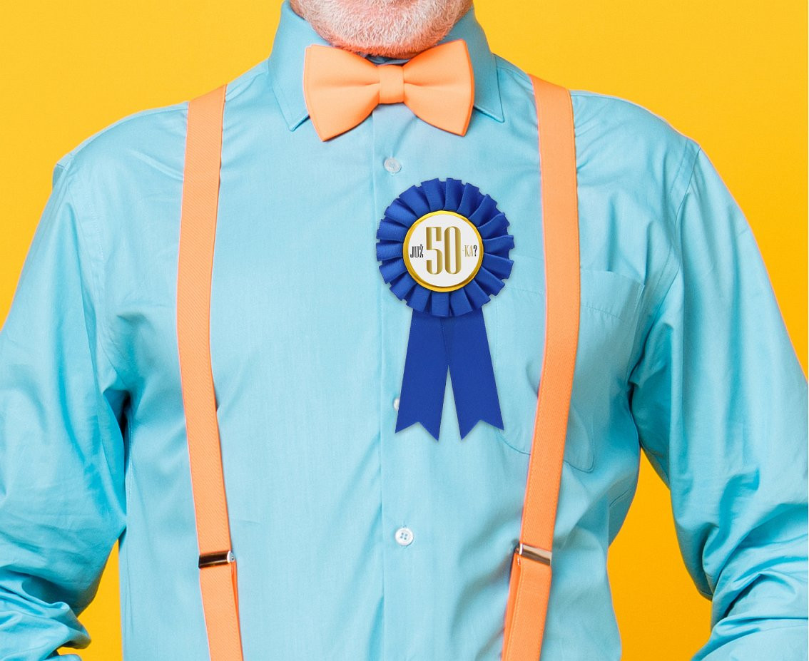 Ribbon award "Już 50-tka?", blue