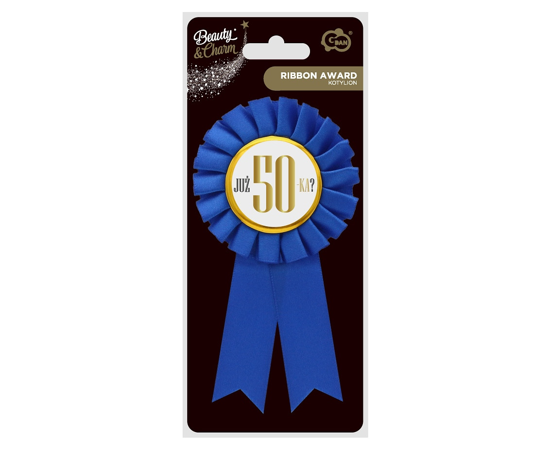Ribbon award "Już 50-tka?", blue