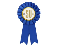 Ribbon award "Już 50-tka?", blue
