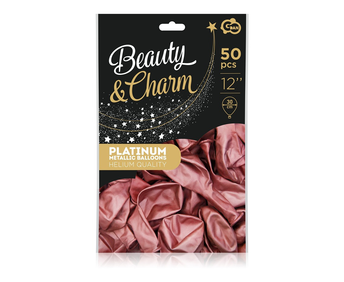 Balloons B&C 12", platinum light red, 50pcs
