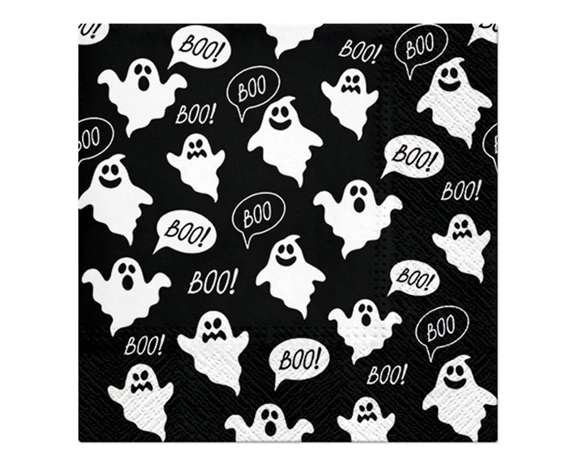 PAW Paper napkins Boo (black) 33 x 33 cm / 20 pcs.