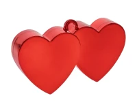 Balloon Weight Double Hearts red, 130 g EOL