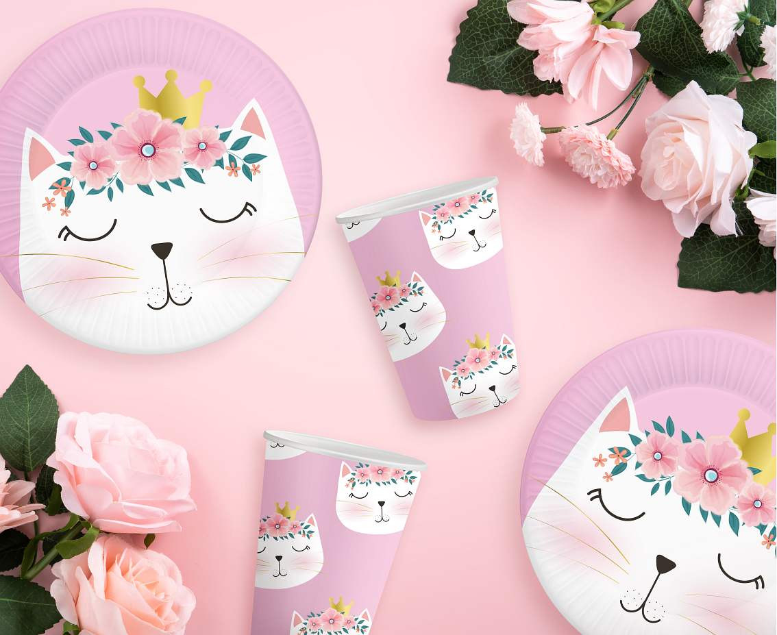 Paper cups Cat collection, 250 ml, 6 pcs